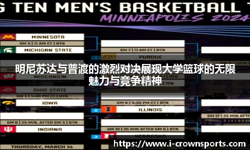 明尼苏达与普渡的激烈对决展现大学篮球的无限魅力与竞争精神